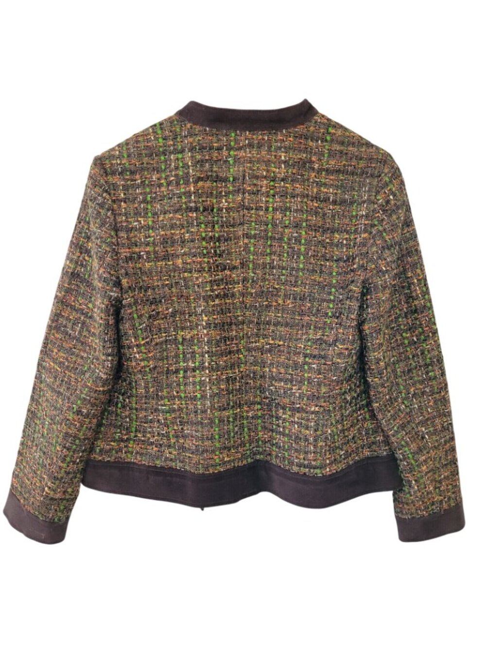 Talbots Tweed Blazer Old Money Jacket Womens Sz 8 Velvet Autumn Capsule Workwear - Picture 2 of 9